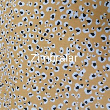 Tecido Popeline Plastificado com PVC Amarelo Manchas Leopardo 1.50m largura